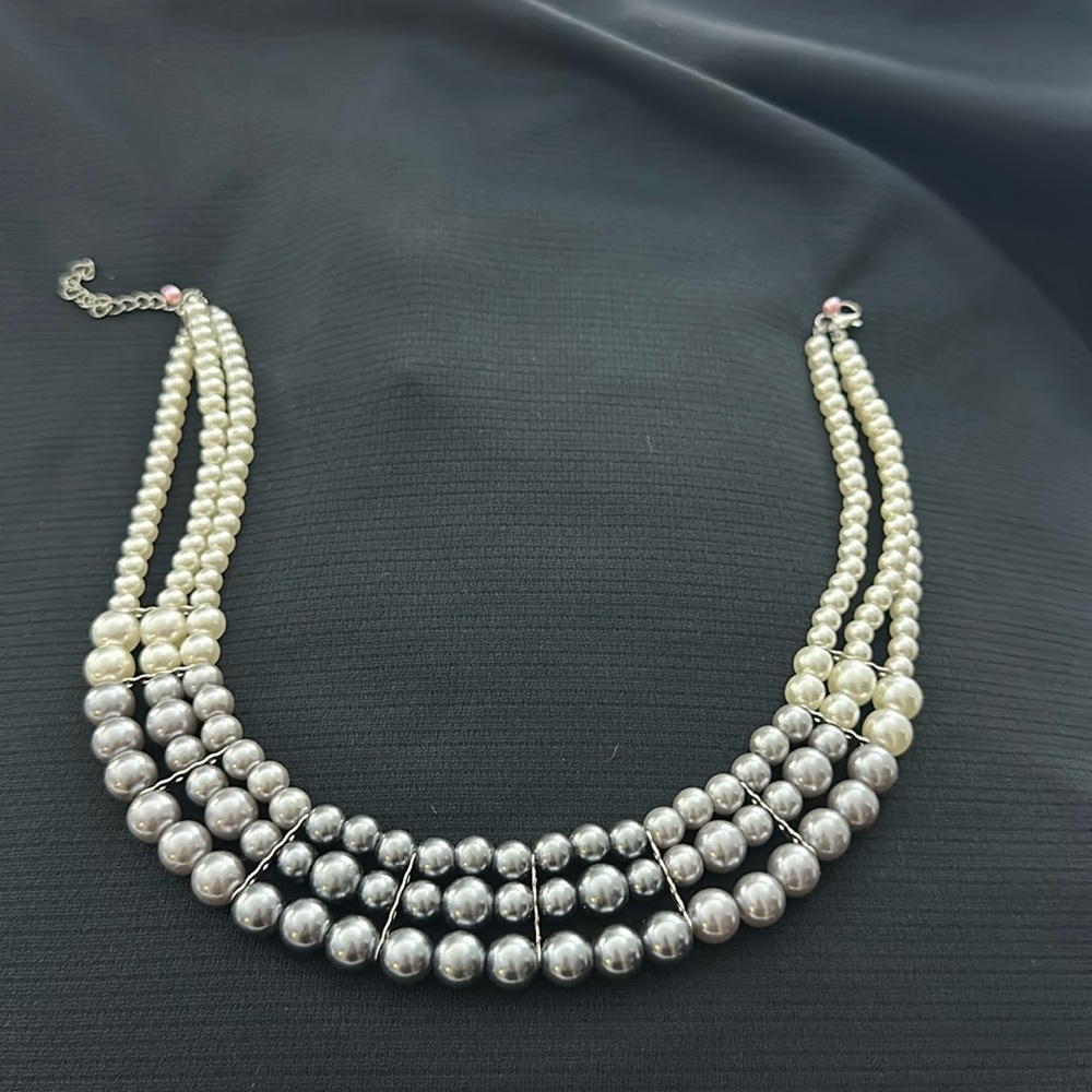 Pearl necklace.  Multi color pearl